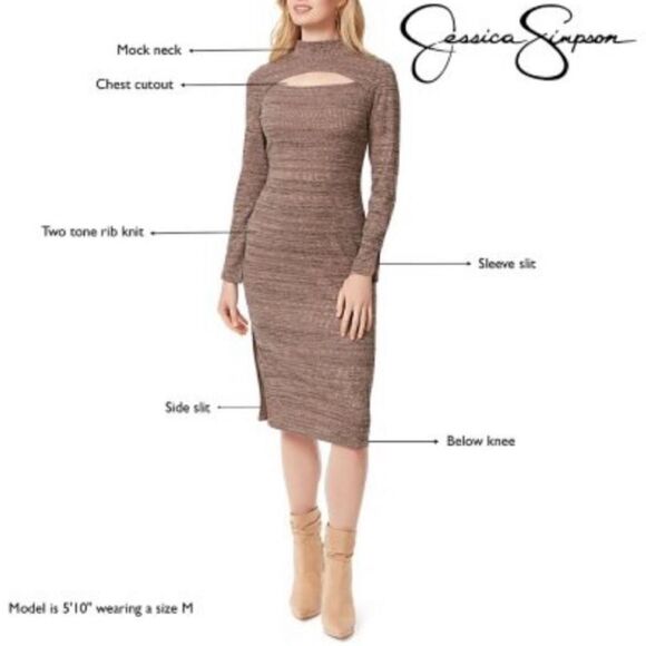 Jessica Simpson Ladies Tacoma Faux Bolero Dress Size Large - Picture 4 of 12